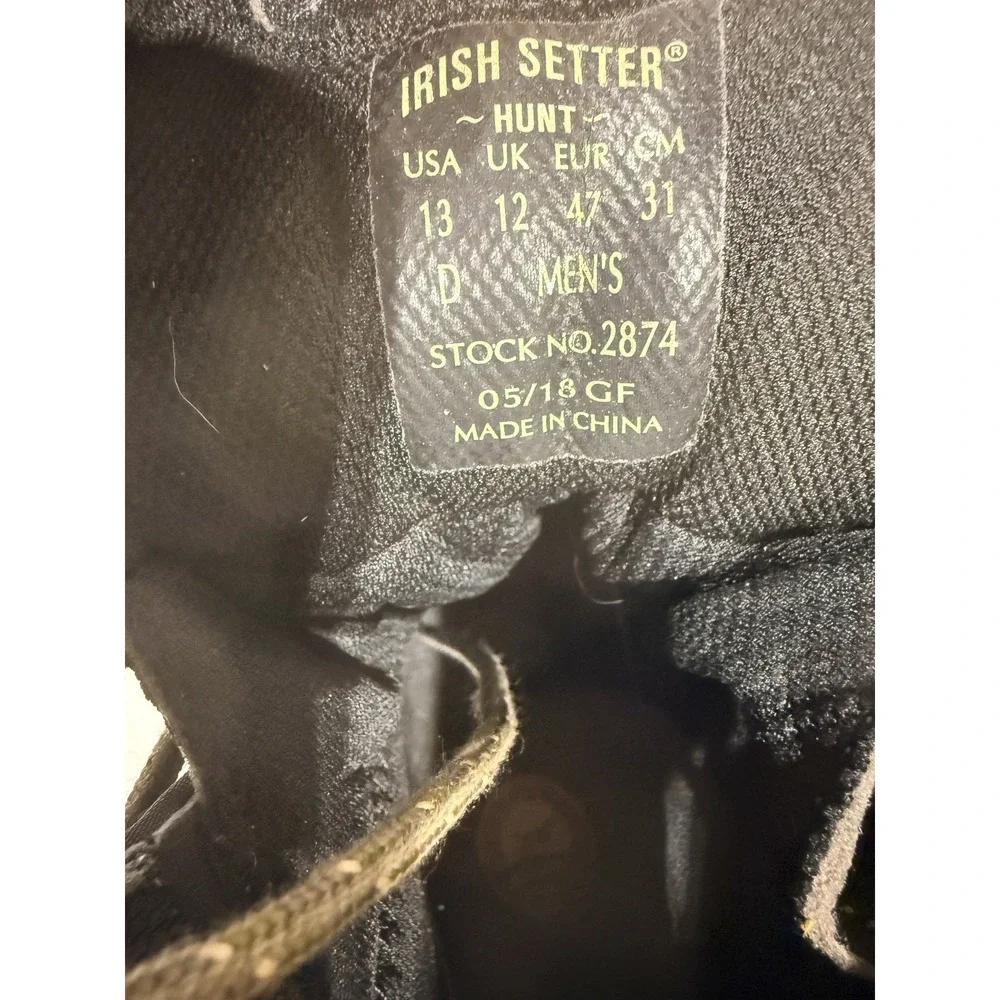 RED WING Irish Setter Hunt 2874 - Men's Waterproof Camo Hunting Boots -Size 13 D